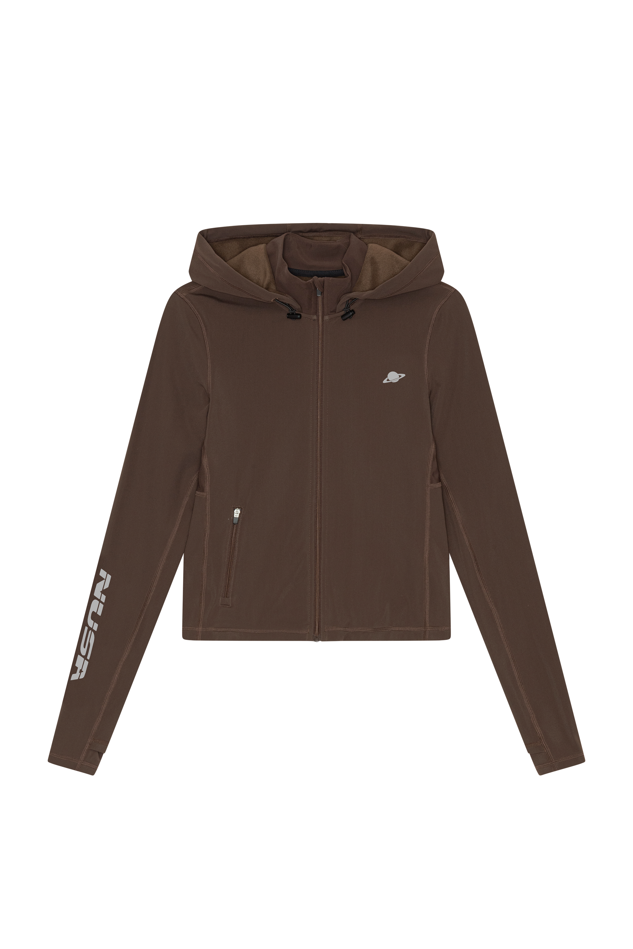 Ice1 Zip Hoodie Arctic - Chocolate Brown - Planet Nusa