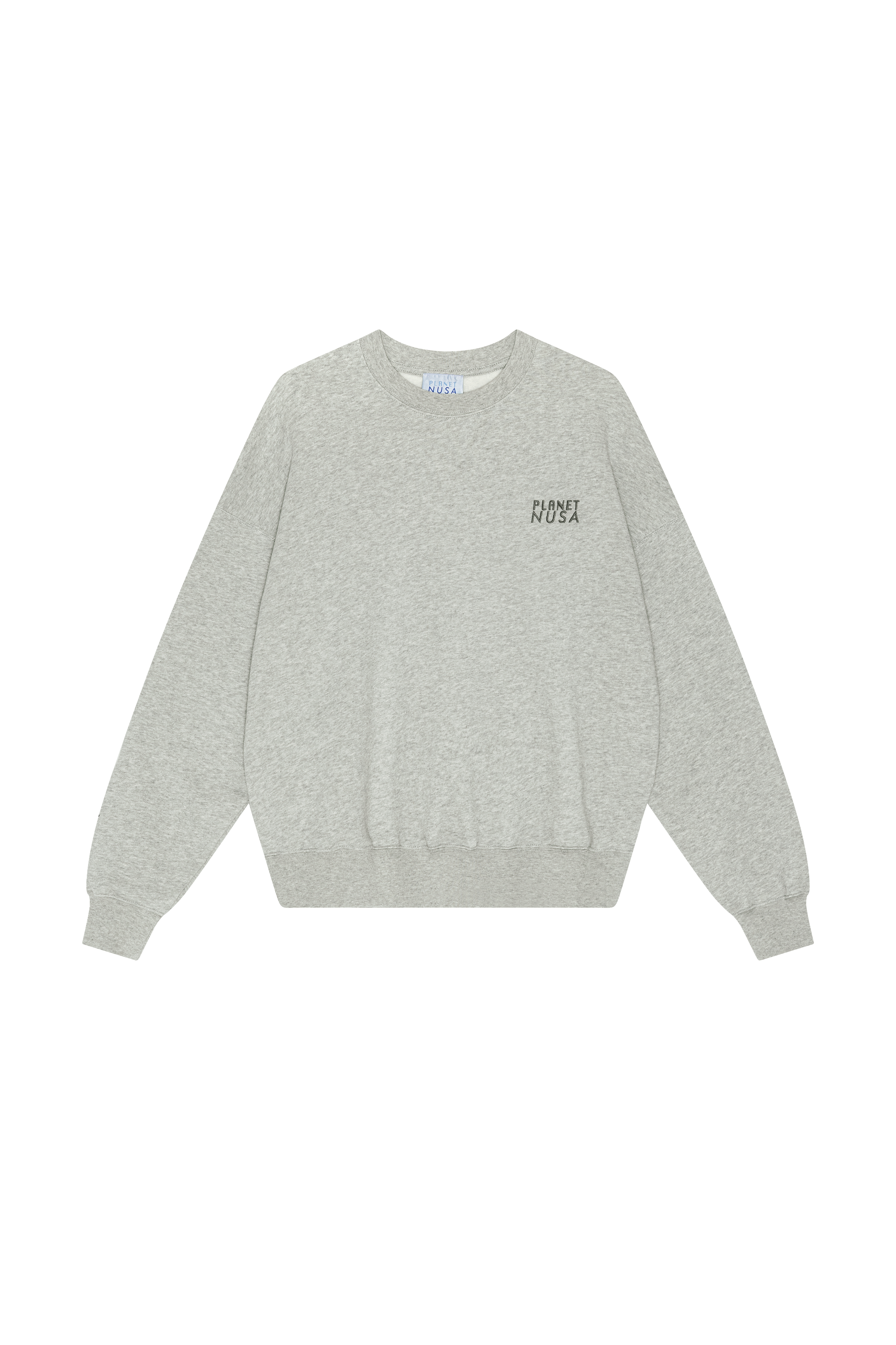VR × nqrse × HAPPY CREWNECK / GRAY Mサイズ Men's Relax1 Sweat - Grey Melange - Planet Nusa