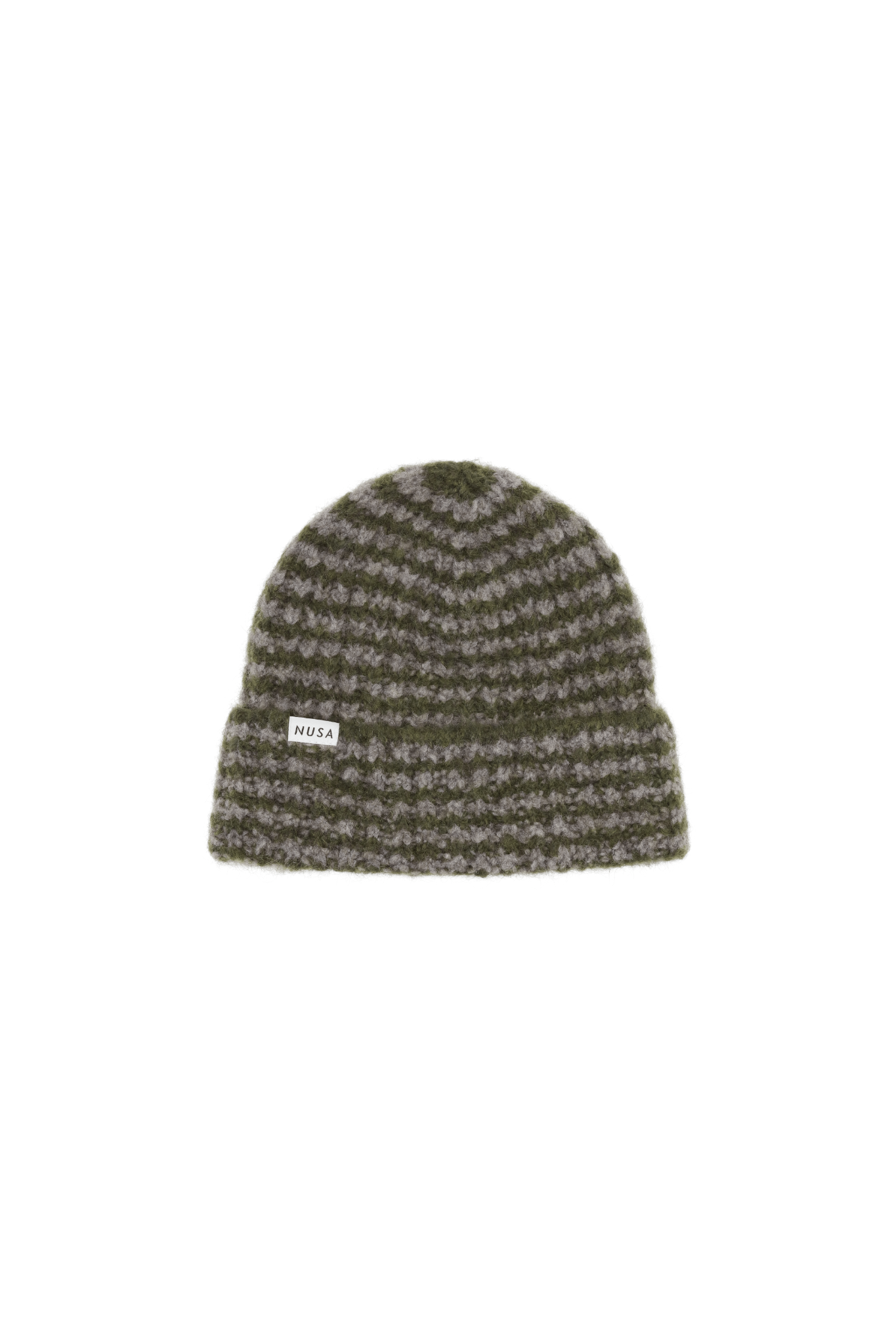 Wild1 hat brushed – Army/taupe stripes