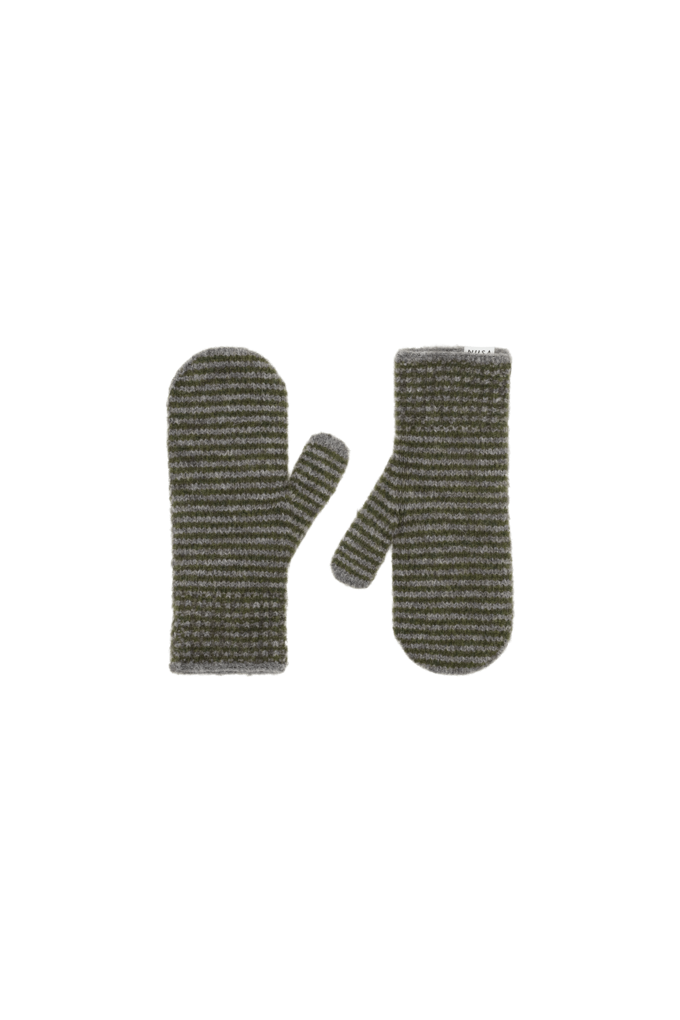 Alaska1 mittens – Army/taupe stripes