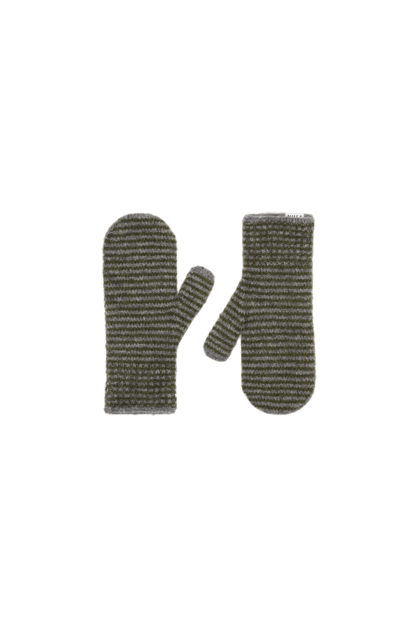Alaska1 mittens – Army/taupe stripes