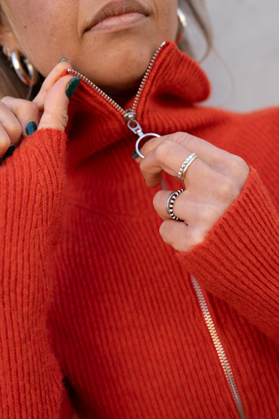 GLACIER1 ZIP KNIT