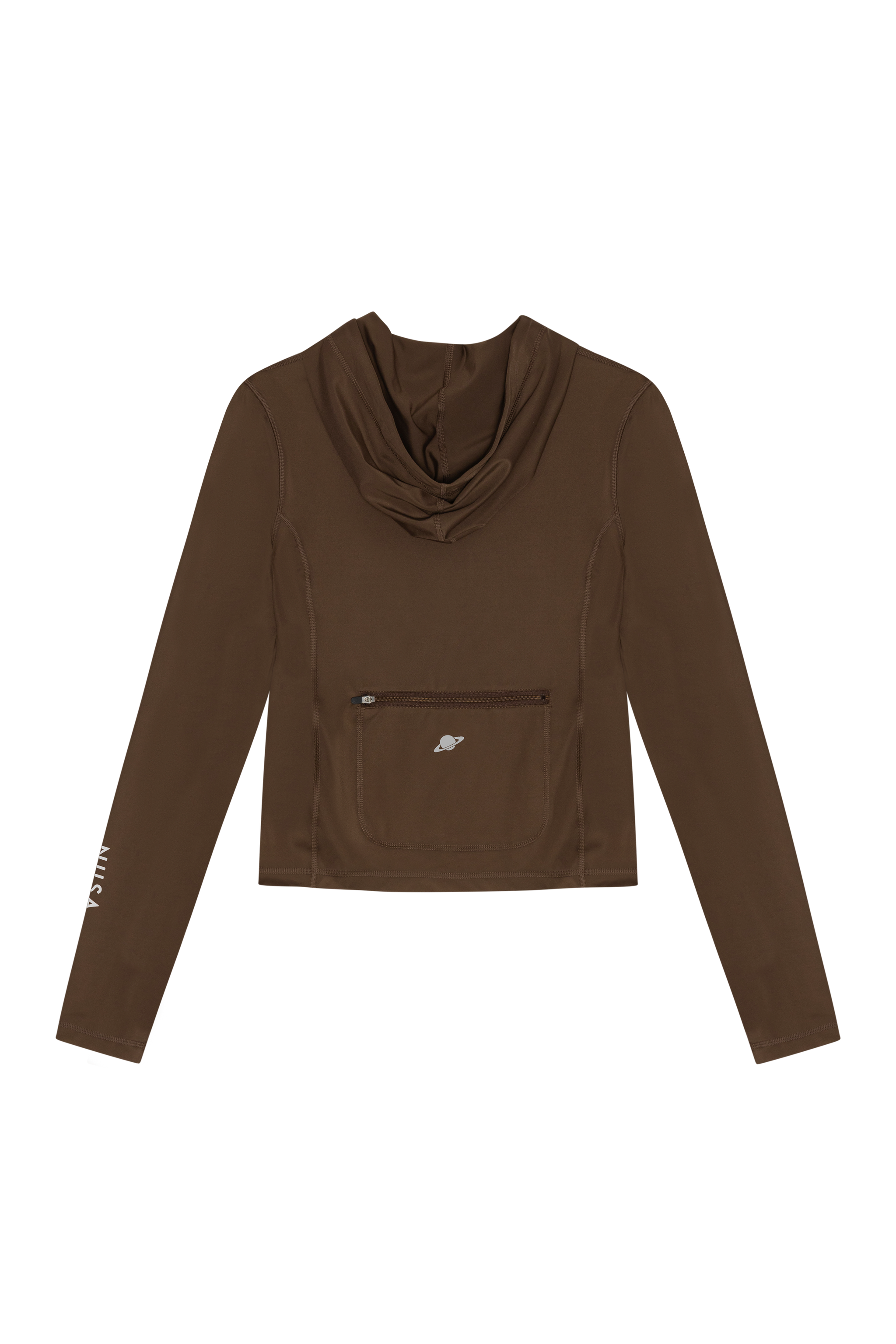 Women's Florida1 Zip Hoodie - Chocolate Brown - Planet Nusa