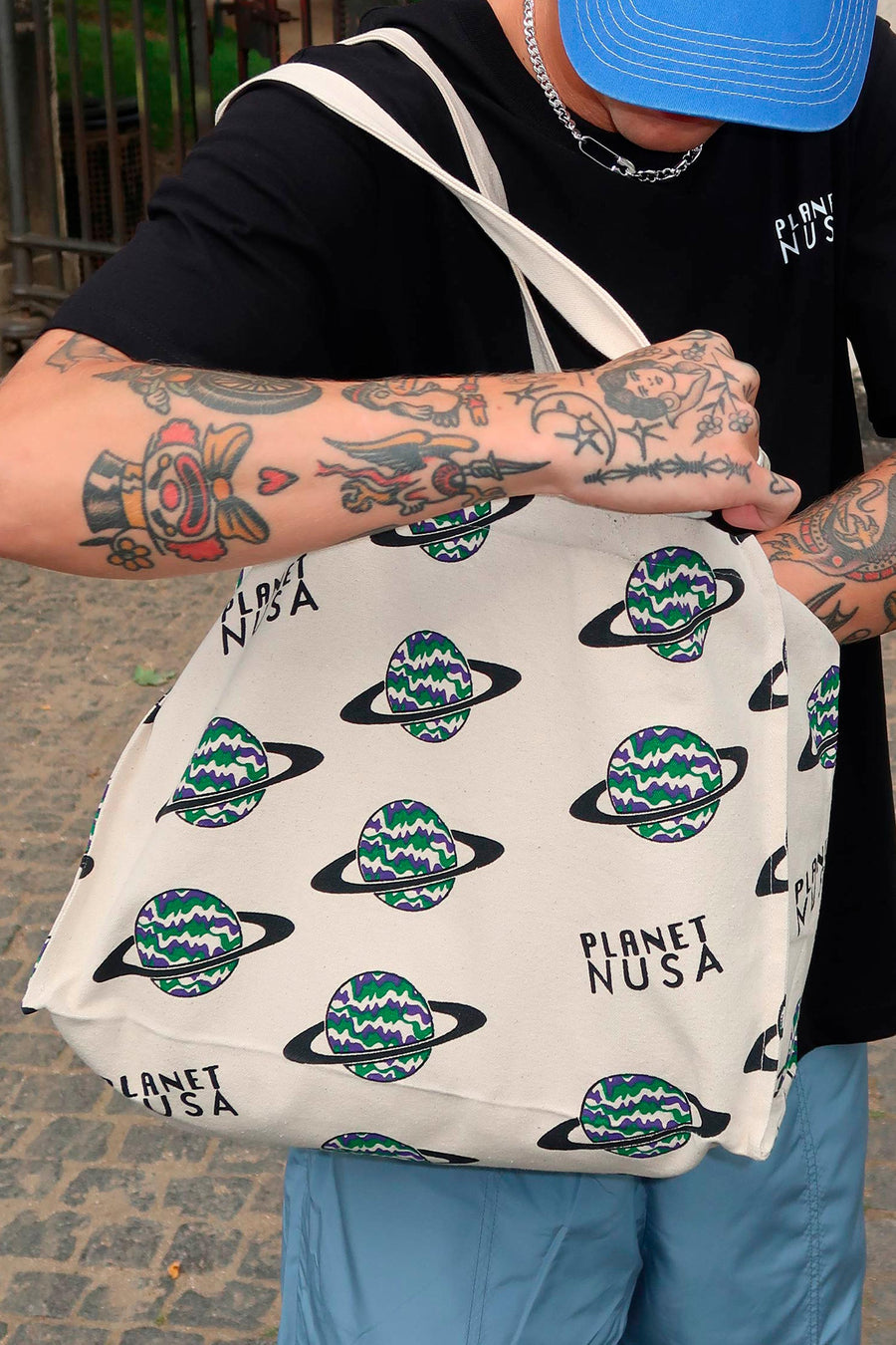 GYM BAG PURPLE/JELLY GREEN DRIPPING PLANETS