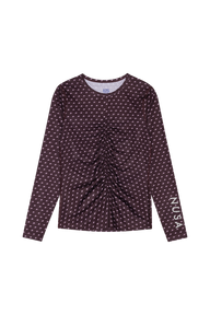 LS2 Air Long Sleeve - Deep burgundy/purple planets / XXS