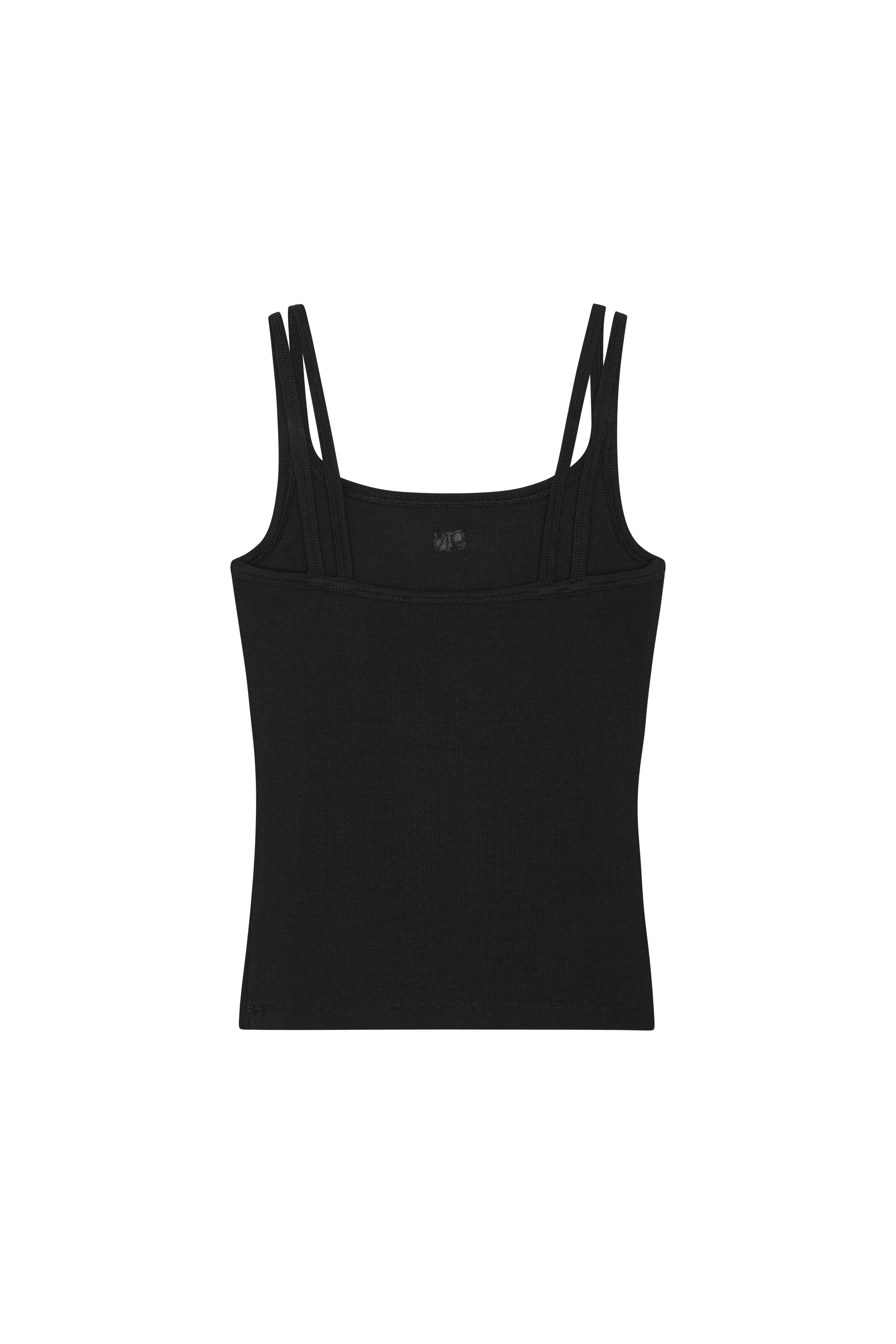 トップス ANDWANG Insignia Ribbon Knit No Sleeve Noir1 Strap Top Rib – Planet Nusa