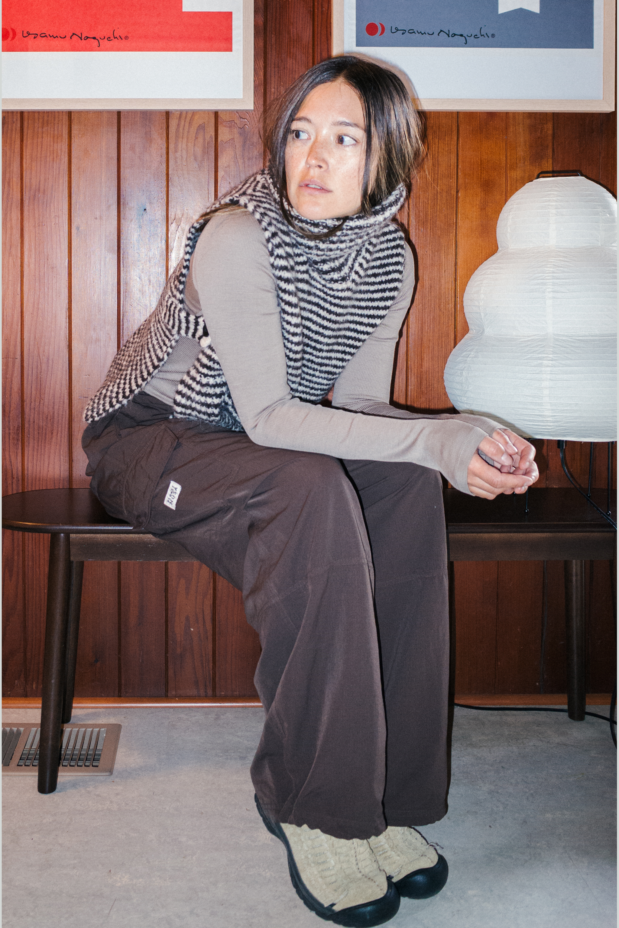 Mist1 Vest Brushed - Chocolate Brown Stripes - Planet Nusa