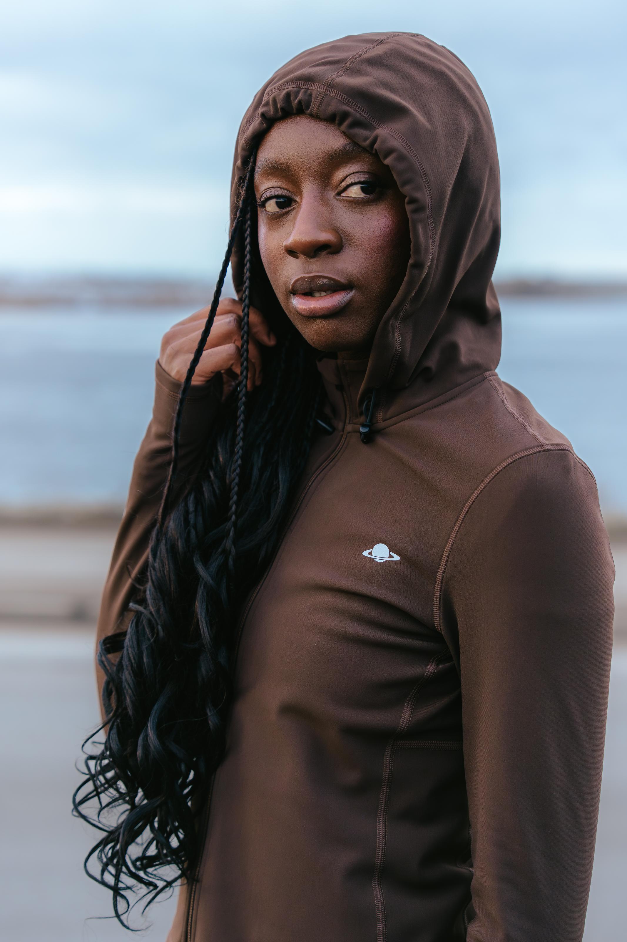 Ice1 Zip Hoodie Arctic - Chocolate Brown - Planet Nusa