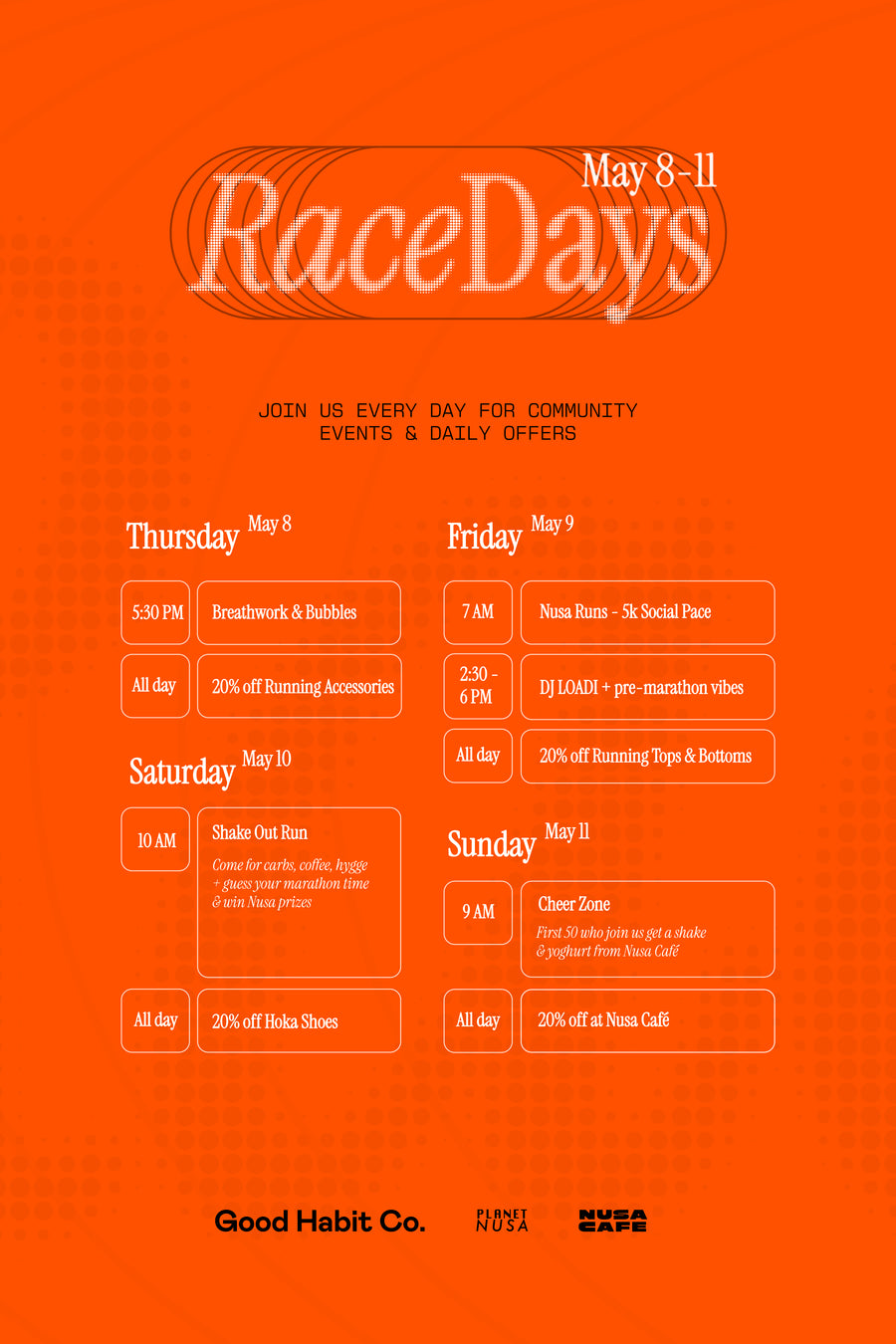 NUSA RACE DAYS