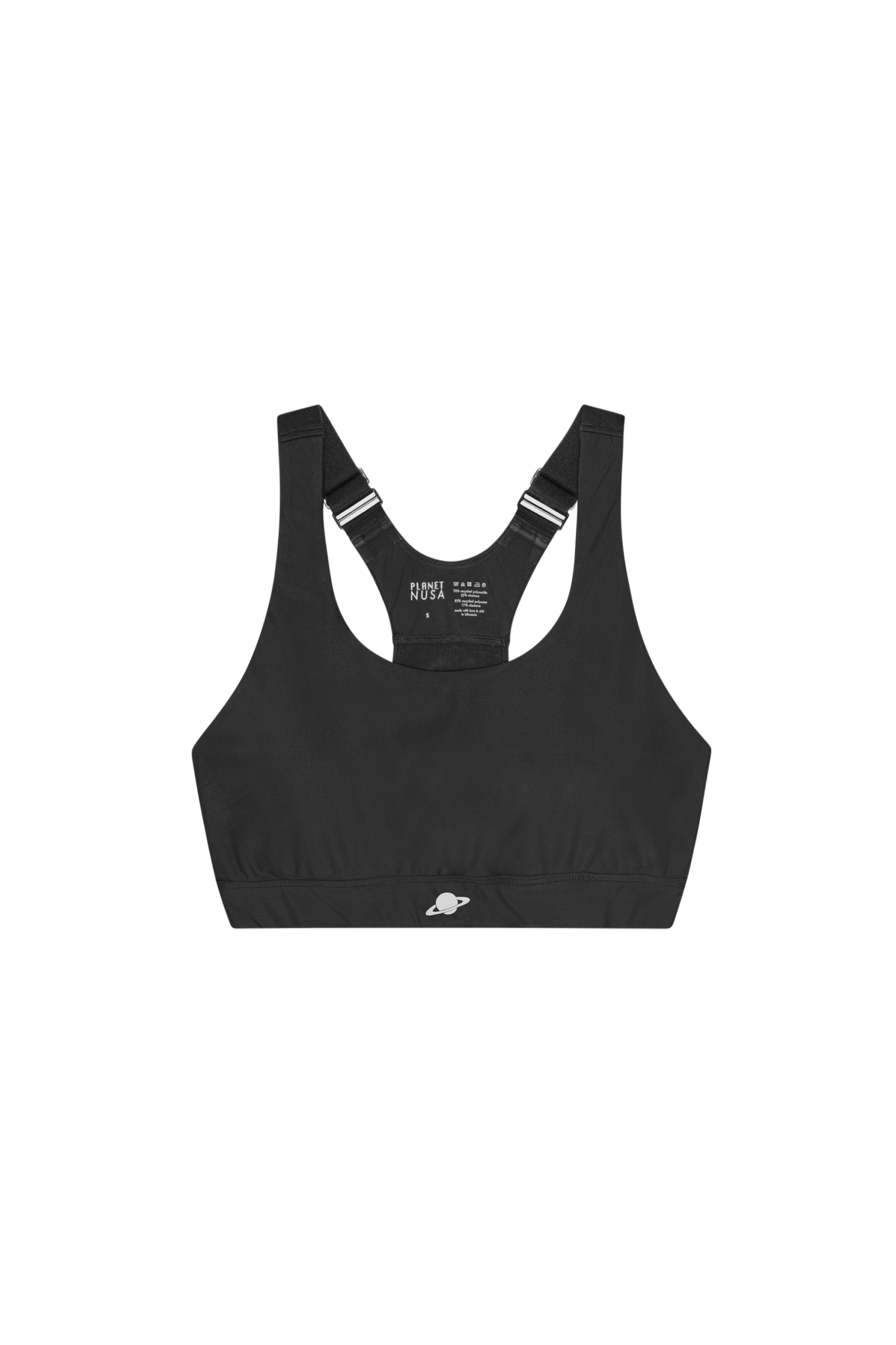 Women's Support1 Power Sports Bra - Black - Planet Nusa