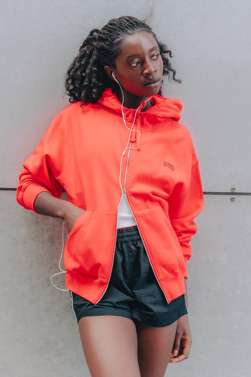 Zip1 Hoodie - Coral Chocolate Brown - Planet Nusa