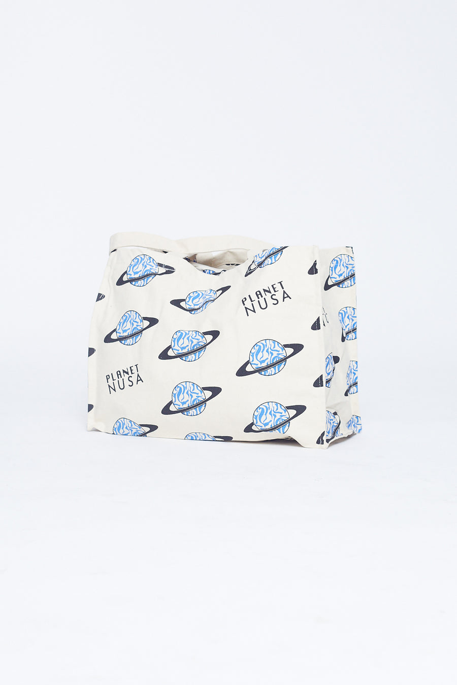 GYM BAG BLUE SWIRLY PLANETS