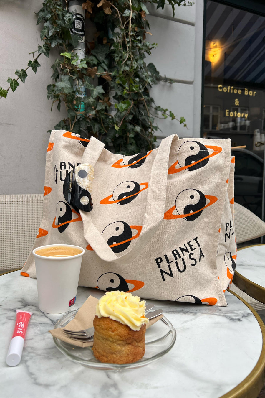 GYM BAG ORANGE YIN YANG